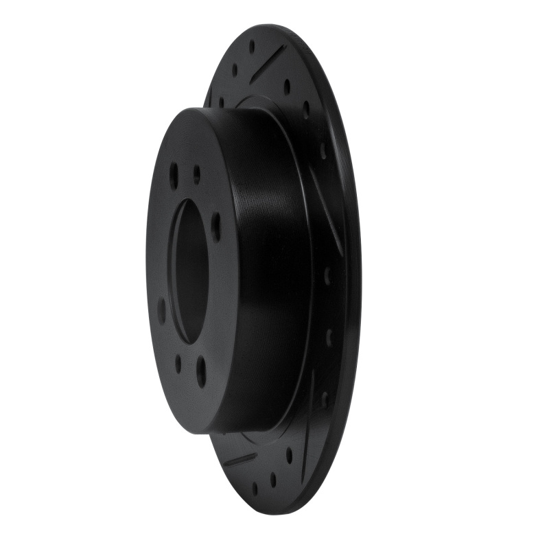 Nissan NX Brake Rotor (1) - Rear Left - R1 Concepts - Drilled & Slotted - Black - `91-`06